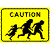 Sign - Caution running pedestrians
