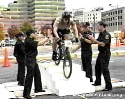 Photo - Obstacle course at police bicycle rodeo, Bethesda, Maryland