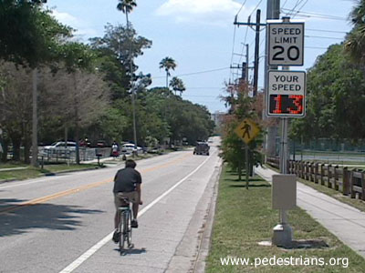 Bicycle lane in Sarasota